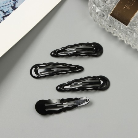 Invisible hair "Enico" (set 4 pcs) classic, 5 cm, black-2