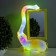 Table lamp with a photo frame, mirror "Elephant" LED 5W USB RGB yellow 17x6.5x28 cm Risalux