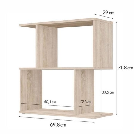 Polini Home Smart rack, curly, 2 sections, oak color-1