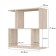 Polini Home Smart rack, curly, 2 sections, oak color