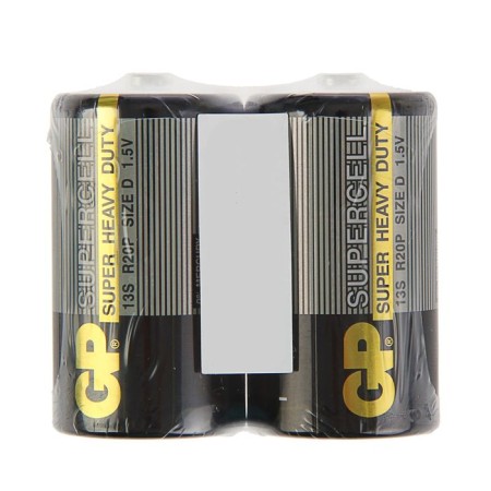 Salt battery GP Supercell Super Heavy Duty, 13s R20P, 1.5V, Spike, 2 pcs.