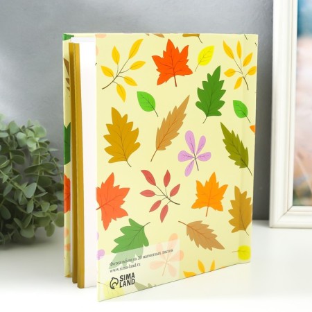 Photo album magnetic 20 sheets "Autumn leaves" 29x24x2 cm-1