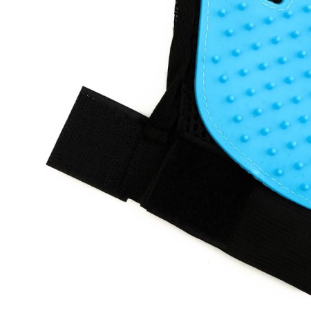 The glove for wool on the left hand made of neoprene with elongated cloves, light blue-3