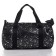 Bag children's sports plush for a girl with sparkles "Stars" black