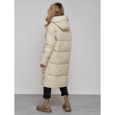 Coat insulated winter female, size 50, beige color-22