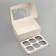 Box for 6 cupcakes with a window, "March 8", 25 x 17 x 10 cm, confectionery packaging