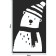 Decorative sticker for windows "Bear in a hat" 35x54 cm (snow 10x20 cm)