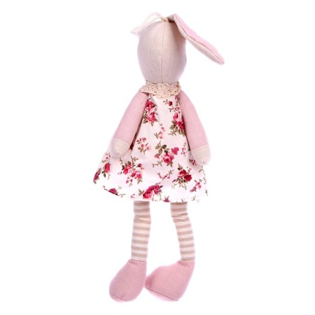 Soft toy "Rabbit", pink color, species mix-1
