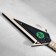 Wooden souvenir "Kunai knife", green