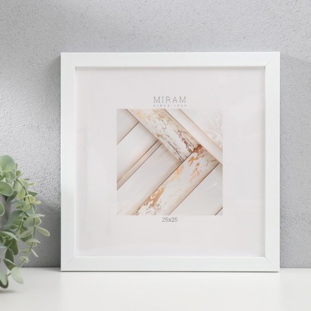 Photo frame Plastic "Mira" 25x25 cm, 641861-11, white (plastic screen)