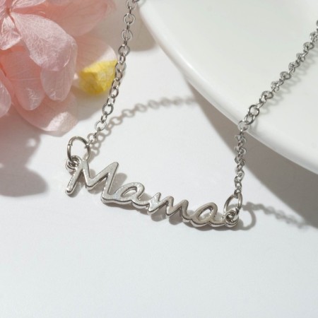 Pendant "Mom", Color Silver, 49 cm