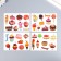 Tattoo on the body color "Sweets. Desserts" 11.5x8 cm, mix