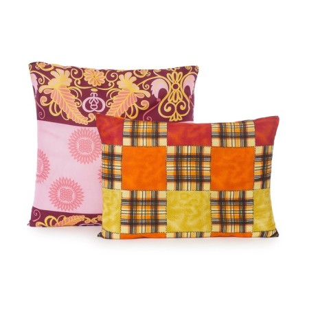 Economy pillow 38x38cm, (FAS 2pcs) mix, polyester fiber, polyester 100%