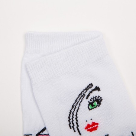 Women's socks, size 23-25, white color-1