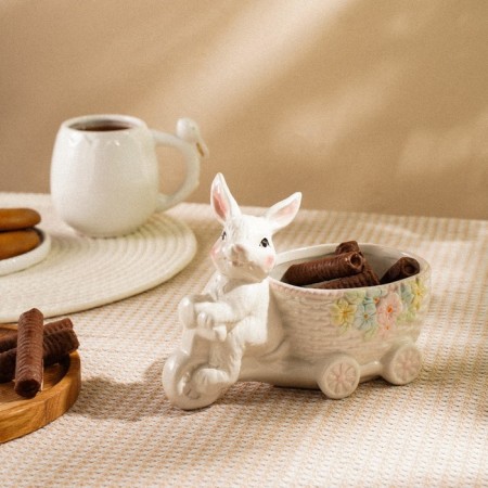 Sl Home "Forest Rabbit", 21.5 × 10.5 × 15.5 cm, white color-4