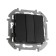 Three -valve legrand inspiria, 10 AX, 250 V, Anthracite switch