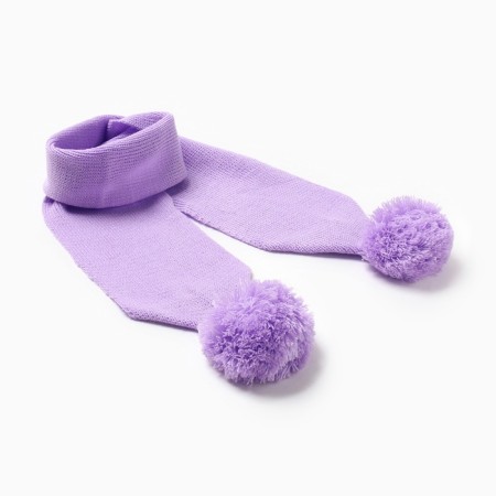 Children's scarf, lilac color, size 110x14 cm