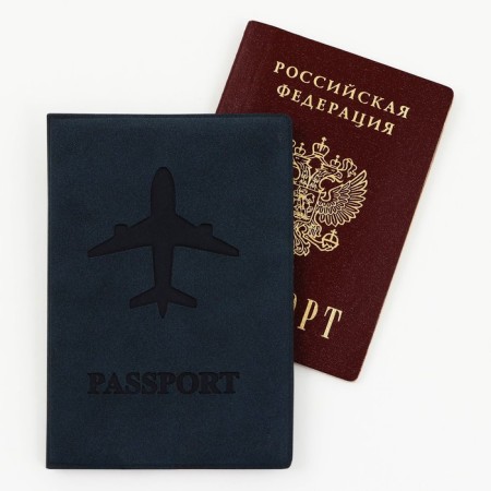 Cover for passport "Airplane", artificial leather-3