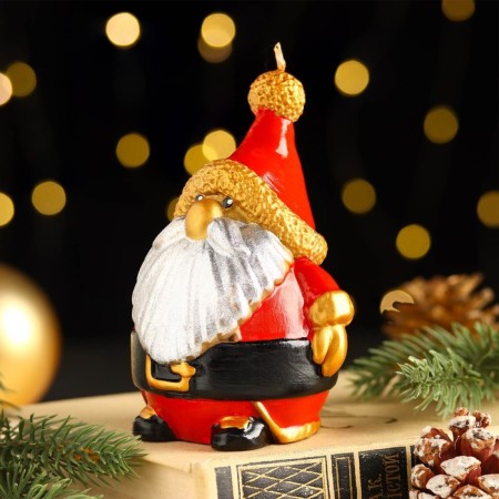 Decorative candle "Santa", 12x8.6x7.4 cm-1