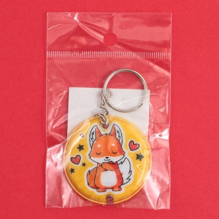 Keychain for keys with a flashlight "Light inside you", 5 x 5 cm-7