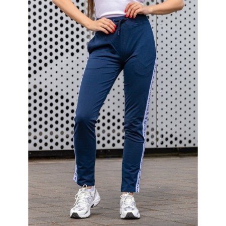 Women's pants, size 46, blue, white color