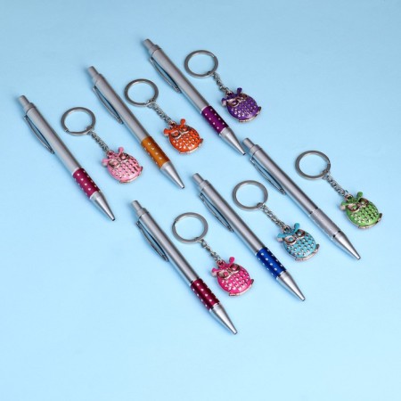 Gift set 2B1 (pen, Owl keychain) mix-2