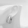 Earrings plastic "drop" Faith, color silver