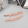 Invisibility for hair "Kalie" (set 2 pcs) wave, 6 cm, pink gold
