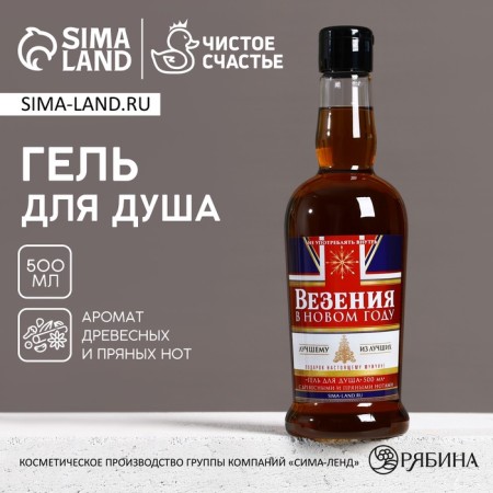 Soul gel “Luck in the New Year”, 500 ml, with wood and spicy notes