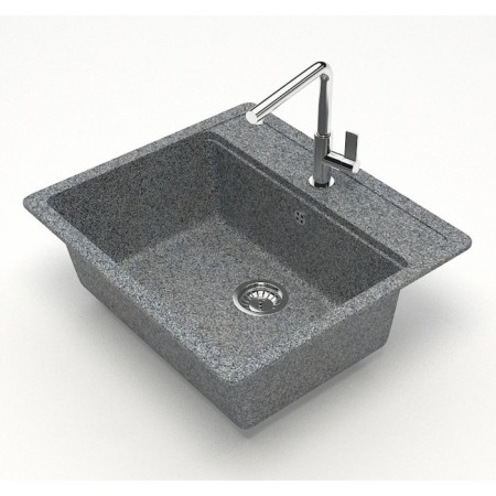 Kitchen is a kitchen from Zett Lab stone. 9/q8, 570x505x200 mm, matte, cut, dark gray-1