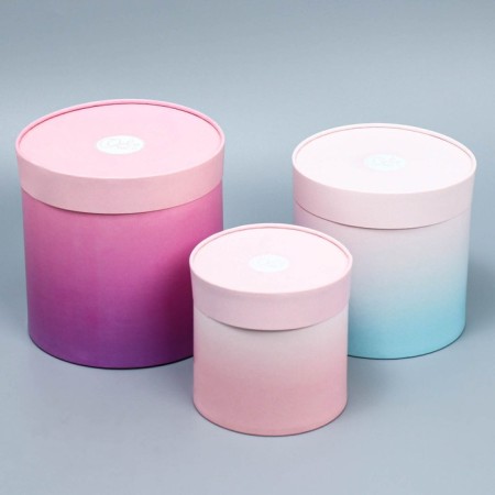 Set of hats 3 in 1, gift packaging, “gradient”, 13 x 13 - 18 x 18 cm-2
