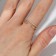 Ring Xuping two lines, white color in gold, size 16