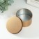 Casket Metal for a candle "Round. Metallic" gold 7.5x7.5x4.2 cm