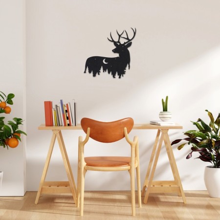 Decoration wall -mounted for the interior, panel on a wall of wood "deer", 37 x 36 cm-2