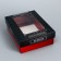 The box is folding, the lid is, the "real man", 16.5 x 12.5 x 5.2 cm with the window