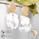Earrings Assorted "Wind" Enjoyness, white-golden color