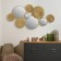 Wall metal decor with the Golden Weaving mirror 58x5x115 cm