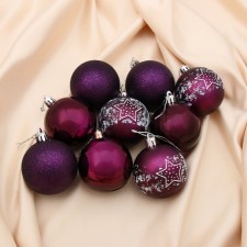 Set of balls plastic D-6 cm, 9 pcs 