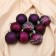 Set of balls plastic D-6 cm, 9 pcs "Star" purple