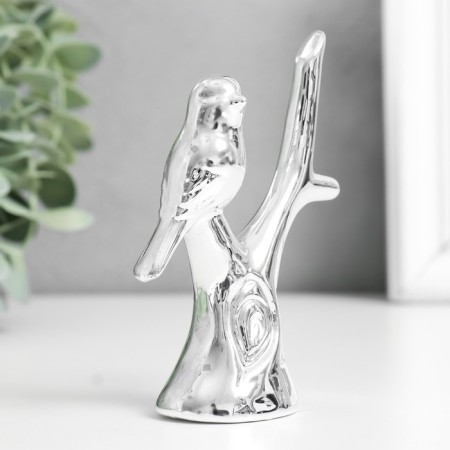 Souvenir Ceramics "Vorozhushki on a tree" silver 7.5x3.7x10.5 cm-3