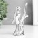 Souvenir Ceramics "Vorozhushki on a tree" silver 7.5x3.7x10.5 cm