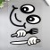 Plastic sticker on a closet/refrigerator "Muzzle" mix 53x33 cm