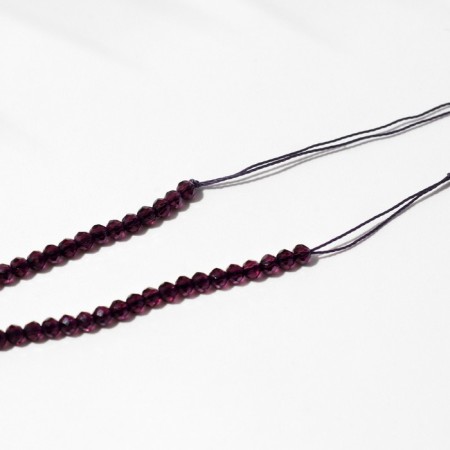 Beads on threads ball No. 2 faceted “spinel”, purple color, 38 cm-1