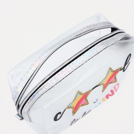 Cosmetic bag with zipper, matte color/multi -colored-2