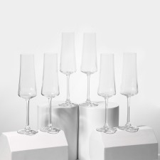 A set of glass glasses for champagne Extra, 210 ml, 6 pcs