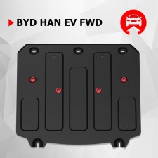 Protection of the front electric motor of the Autobron for Byd Han EV I generation restyling 2022-n., Steel 1.5 mm, with fasteners, stamped