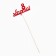 Topper "since March 8" red 13x7.9 cm