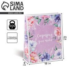 Gift laminated package, packaging, with Great Love, MS 18 x 23 x 8 cm