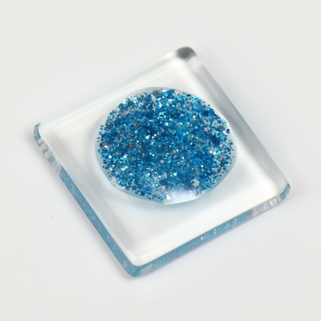 Nail varnish gel, Glitter Flash, 3 phase, 8ml, LED/UV, Transparent/Blue (04)-12