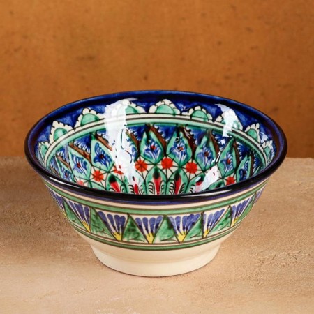 Rishtan ceramics "Patterns", 18 cm, big, mix
